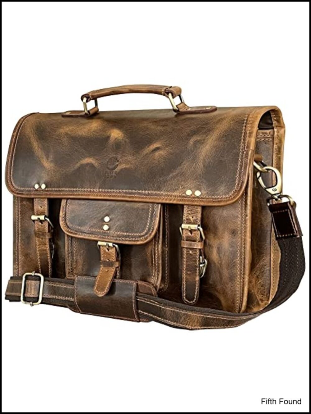 Men's Leather Messenger Bag 16 Inch Laptop Briefcase Office Satchel